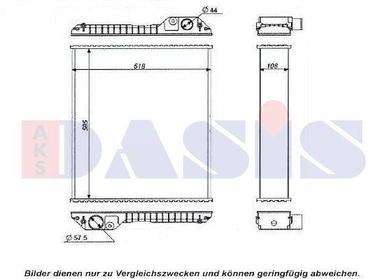 AKS DASIS Radiaator,mootorijahutus 440593N